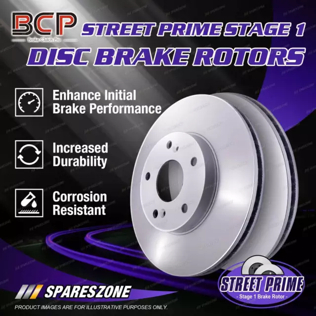 Pair Front BCP Disc Brake Rotors for Jeep Grand Cherokee Laredo WH WK Commander