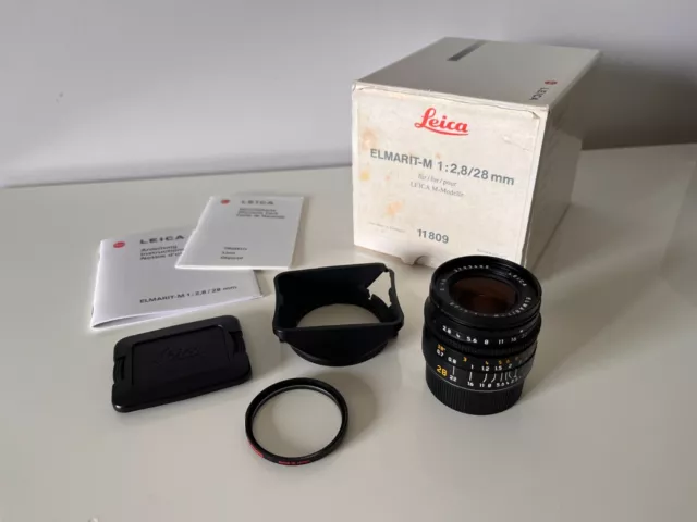 Leica Elmarit 28MM F2.8 M Mount V4 Lens - Very good condition