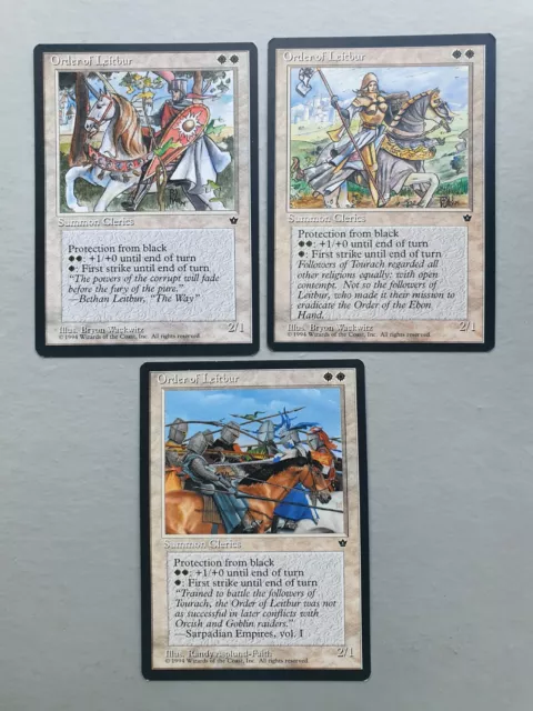 Order of Leitbur x3 MTG Fallen Empires (1994) Common White Creature NM