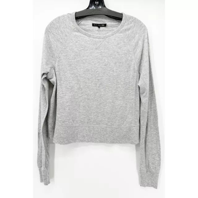 rag & bone/JEAN HEATHER grey long sleeve tee COTTON MODAL BLEND XS