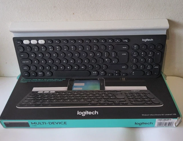 Logitech K780 Multi-Device Bluetooth Keyboard, Full-size Layout, Num Keypad, UK