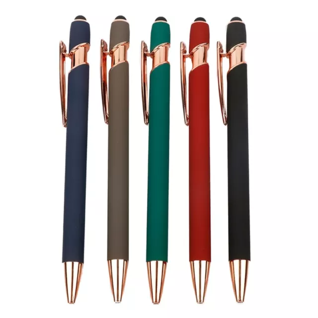 Retractable Ballpoint Pen Metal Guest Sign In Pen Non-slip Grip 0.7mm Refillable