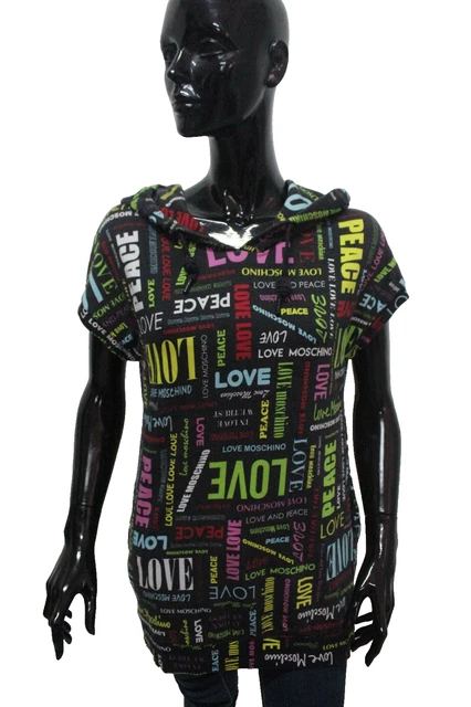 Sweat à Capuche Moschino Pour H&M Taille S - Gris Comme Neuf