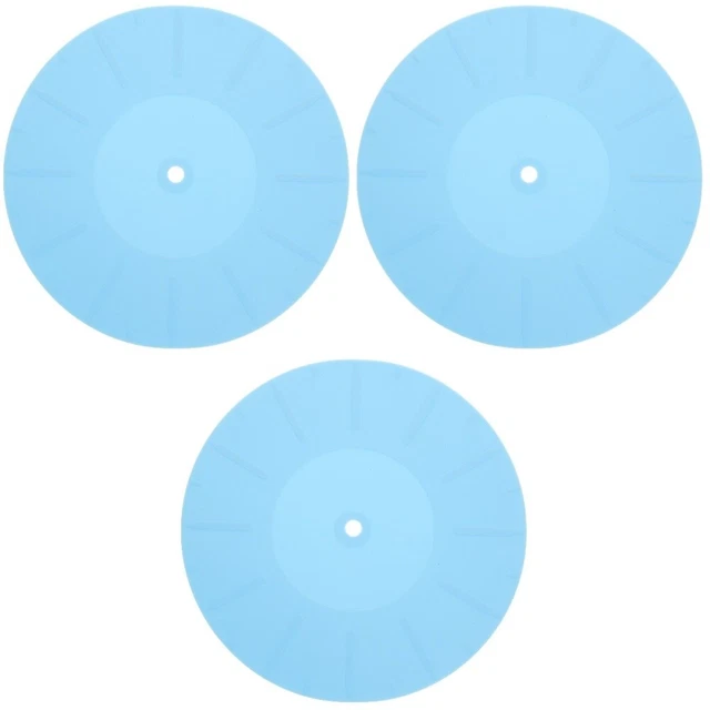 3 Pieces Vinyl Record Mat Silica Gel Carbon Fiber Brushes Isolation Audiotechna
