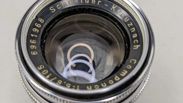 Objectif d'agrandisseur Schneider Kreuznach Componon 5.6/105mm noir