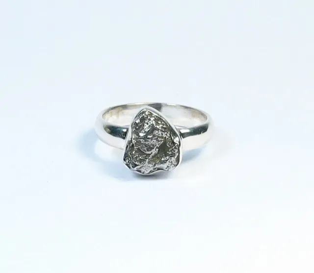 Ring Meteorit Campo del Cielo U 55 / 925 Sterling Silber / Meteorite / neu