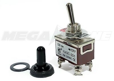 Toggle Switch Heavy Duty 20A/125V DPST On-Off w/Waterproof Boot... USA SELLER!!!