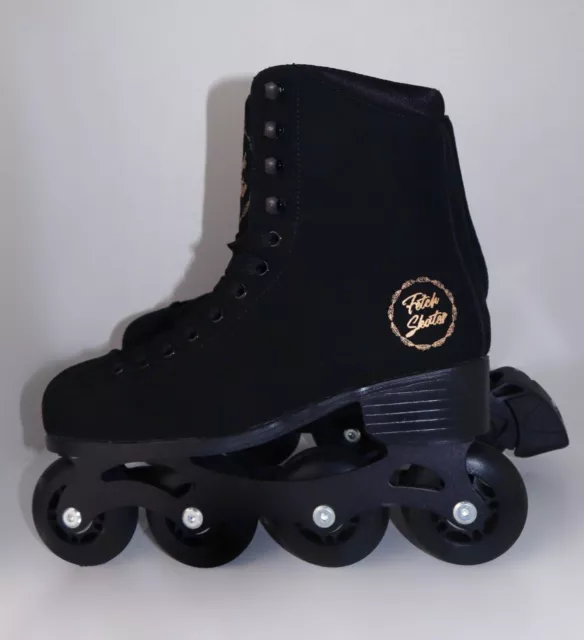 Inline Skates Rollerblades Rollerskates Black UK Size 4 Womens Adults Childrens 3