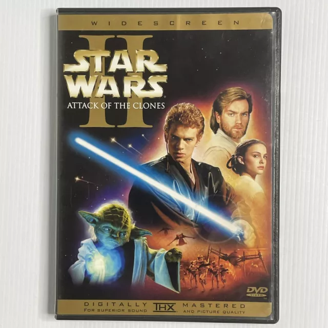 Star Wars Episode II Attack Of The Clones DVD Region 1 FREE POSTAGE