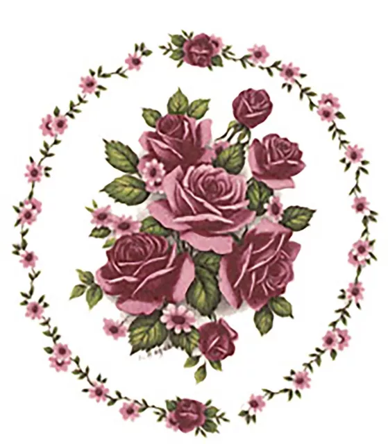 Rose Pink Flower Select-A-Motif Waterslide Ceramic Decals Bx 2