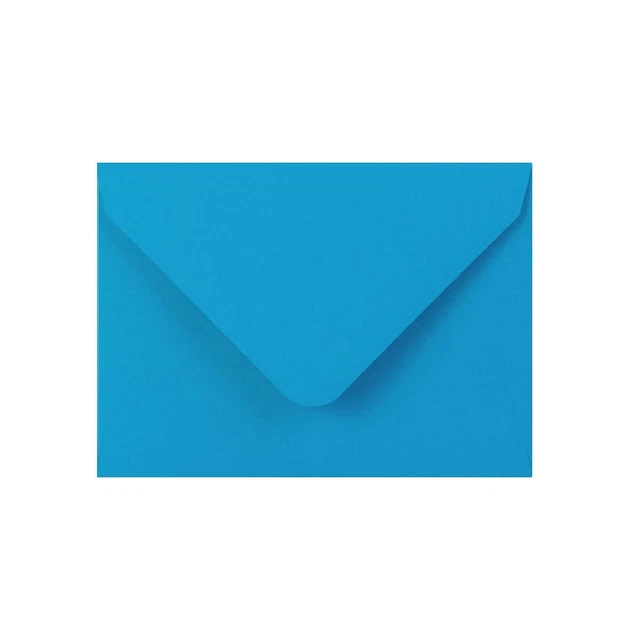 65 x 94 Sobre Tarjeta de Visita Azul Brillante | Goma | Sobre con solapa en V 120gsm