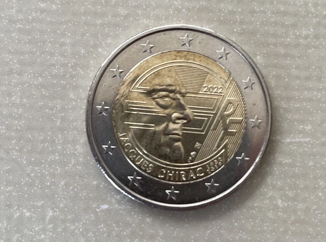 Pièce 2 Euro Jacques Chirac 2022 picclick.fr