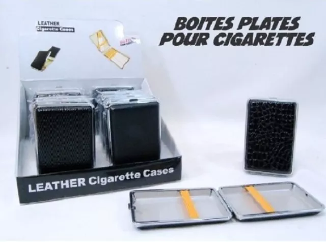 Etui A Cigarettes Simili Cuir Noir