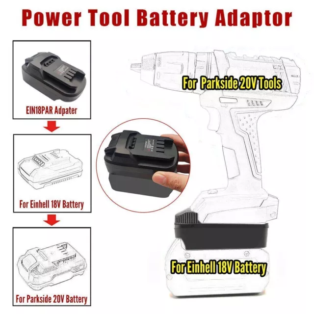 Battery Converter Adapter for Einhell 18V To for Parkside 20V XTeam Power Tool 2