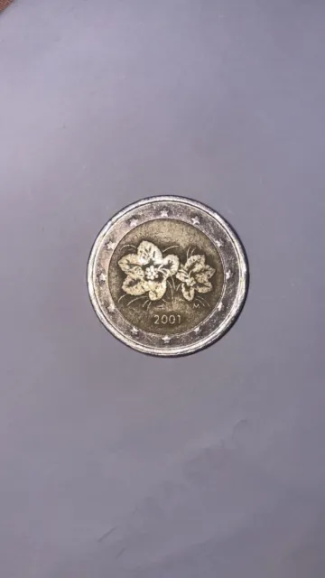 pièce de 2 euros rare PIÈCE 2 EUROS FINLANDE FLEUR DE LAKKA 1999.