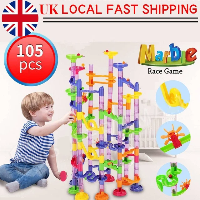 105PCs Marble Run Race Construction Maze Ball Track Building Block Kids Toy