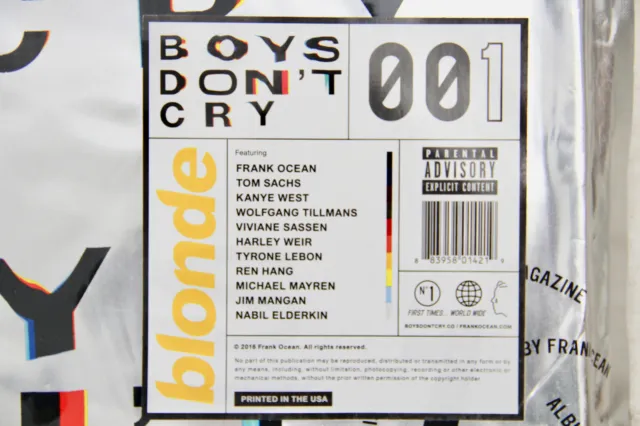 Frank Ocean-Boys Don't Cry Blonde Unopened/New/Sealed 3