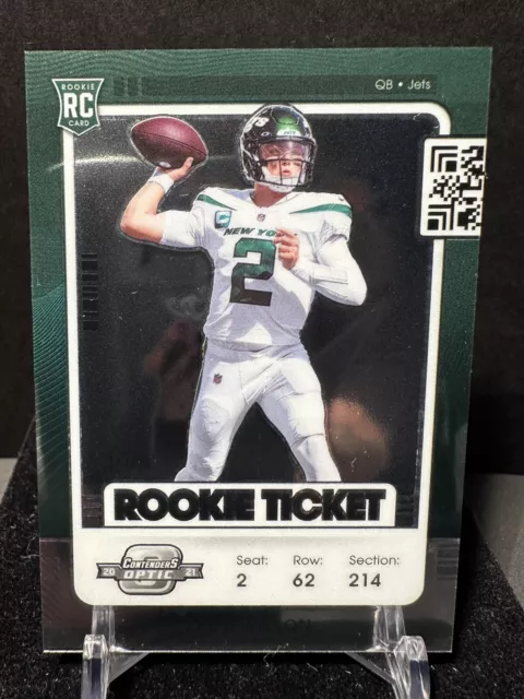 Zach Wilson 2021 Contenders Optic Rookie Ticket #98 New York Jets Qb Nfl