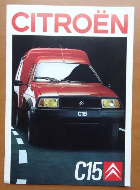 V34399 Citroen C15 Phase 1 - Catalogue - 08/88 - A4 - B Fr