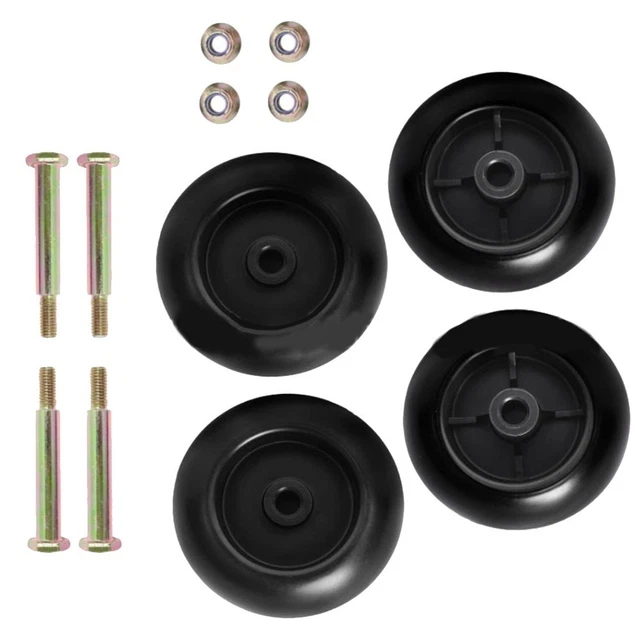 Kit De 2 Roues De Pont Pour Tondeuse Autoportée - 12.7cm Avec Boulons D'Essieu - Remplacement Universel
