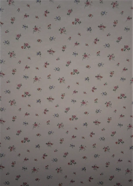 Vintage Satin Small Multi Color Flowers on Off White by Shand Kydd 89039