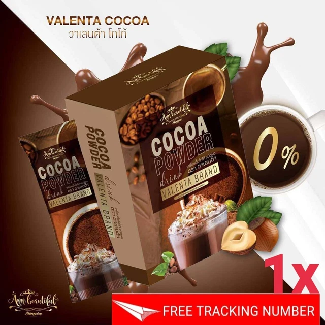 1x Valenta Cacao Bebida Instantánea Pérdida de Peso Control Altura Fibra Desintoxicación Adelgazamiento