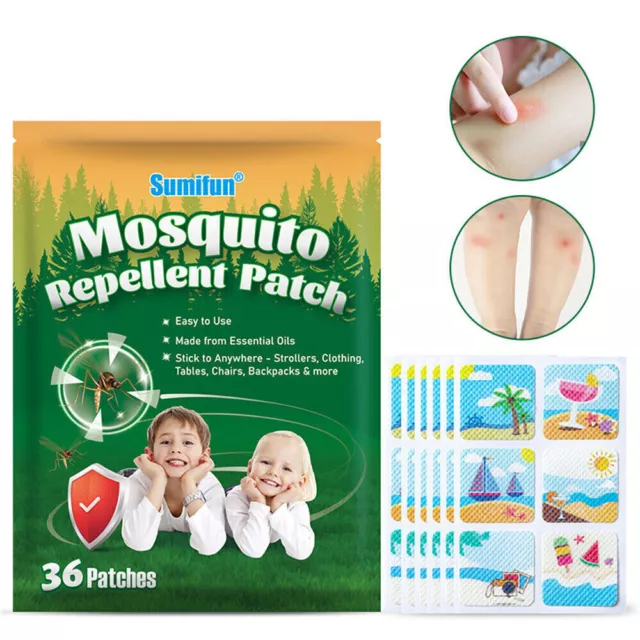 1/3 pcs Mosquito Patches Natural Insect Repellent 24 Hours Anti-Bite (36/bag) UK