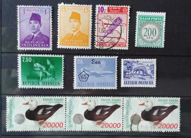 Indonesien  Posten / Lot Briefmarken   gestempelt / postfrisch
