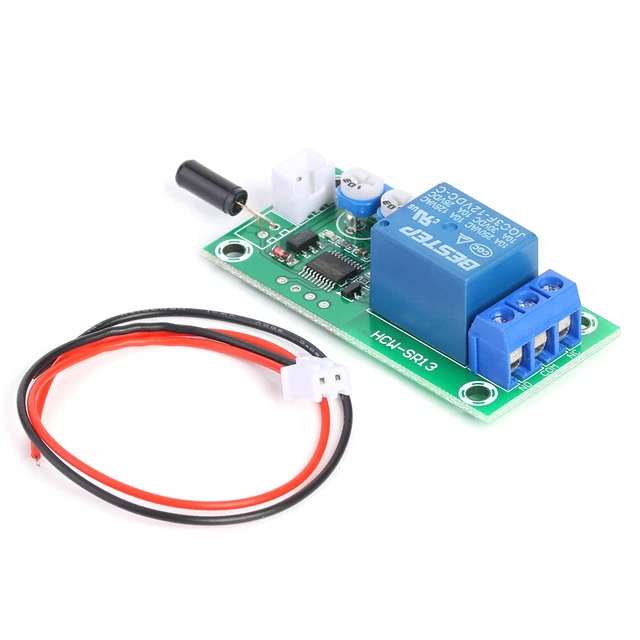 DC 12V Relay Switch Module DIY Alarm System Adjustable Vibration Sensor Board