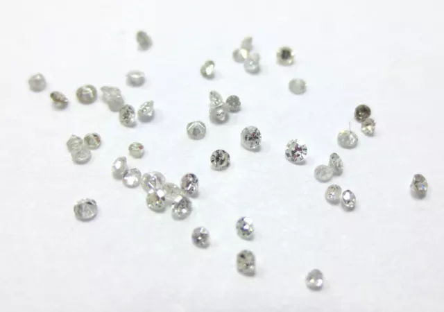 1/4 Carat WHITE ROUND SINGLE CUT POLISHED Scrap Breakouts DIAMONDS