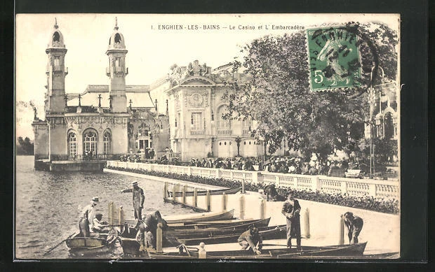 CPA Enghien, Les Bains, Le Casino and L'Embarcadere