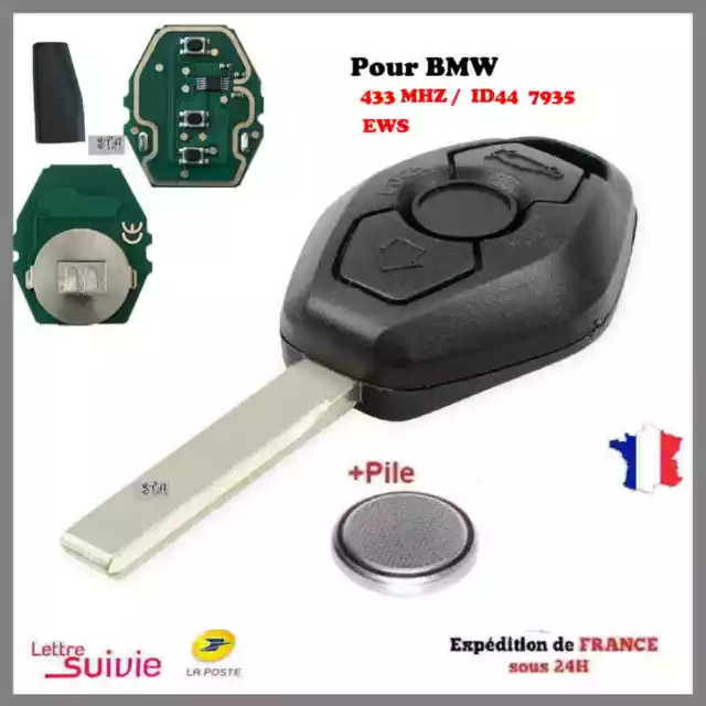 Clé Vierge générique Id44 Bmw serie Z4 E36 E38 E39 E46 M5 M3 X5 EWS  (1998-2005)