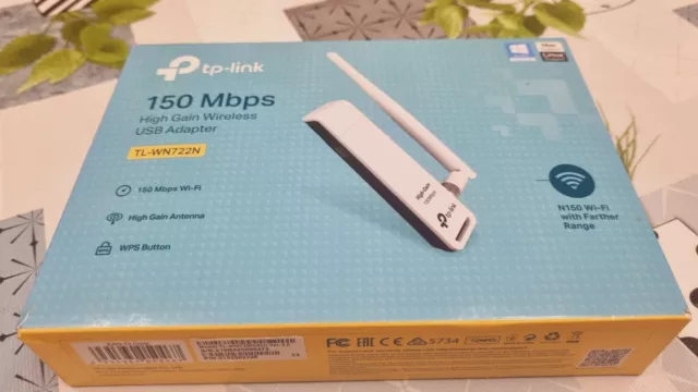 Adaptador Usb Inalambrico Tp-Link Tl-Wn722N (Eu) Version 3.0 150 Mbps Wps Button