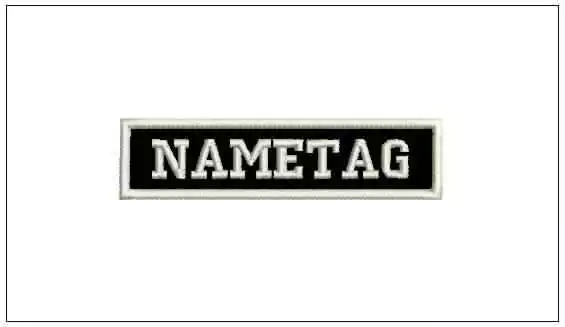 4" custom Name tag Embroidered Sew on Patch biker officer 10cm vest personalized