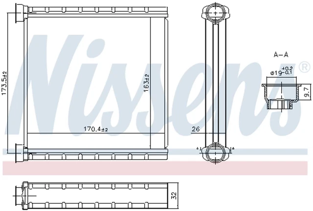 Scambiatore di calore Nissens riscaldamento interni 707278 per VW Passat B8 3G2 CB2 Variant 7