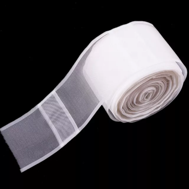 5M Curtain Heading Pinch Pleat Tape Transparent Rod Belt Nylon Drape Accessories