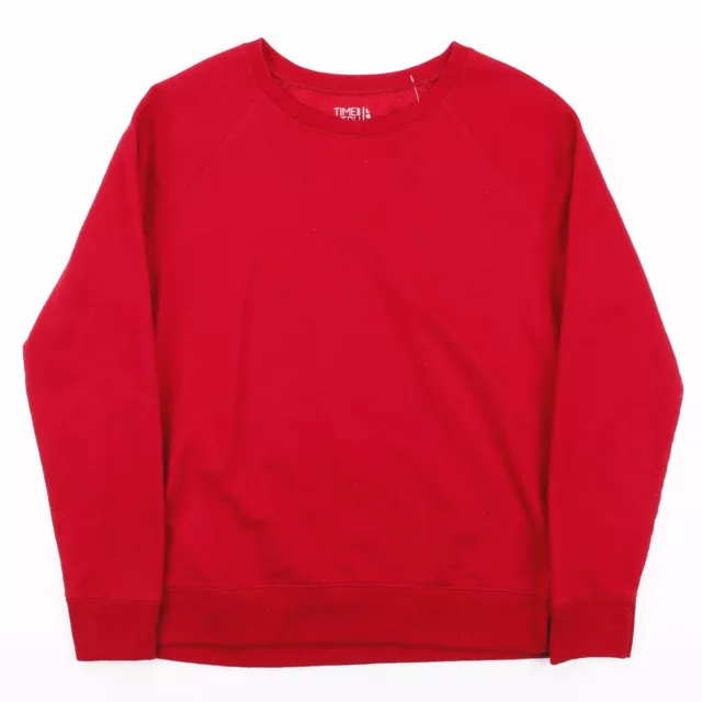 Felpa vintage TIME & TRU Donna Rossa 00s Collo Crew L