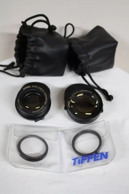 Convertidor gran angular Tiffen 0,65x 37 mm y convertidor teleobjetivo 1,5 x 37 mm