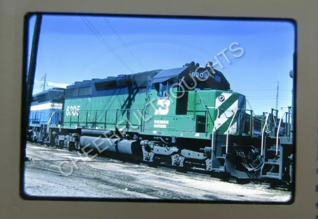 Original '72 Kodachrome Slide BN Burlington Northern 6305 SD40 Denver, CO  33T29