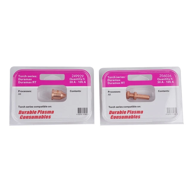 10pcs Tips For Plasma-Torch 249929 Electrode 256026 For Miller Spectrum XT60 60A