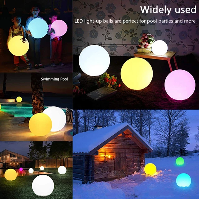 PVC INFLATABLE LUMINOUS Beach Ball Remote Control Pool Float Ball Toys