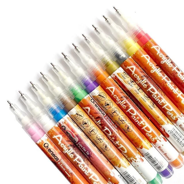 12 piezas Colores Arte en Uñas Cepillo Delineador Pluma Hágalo usted mismo Diseño Dibujo Pintura Herramientas Abstractas