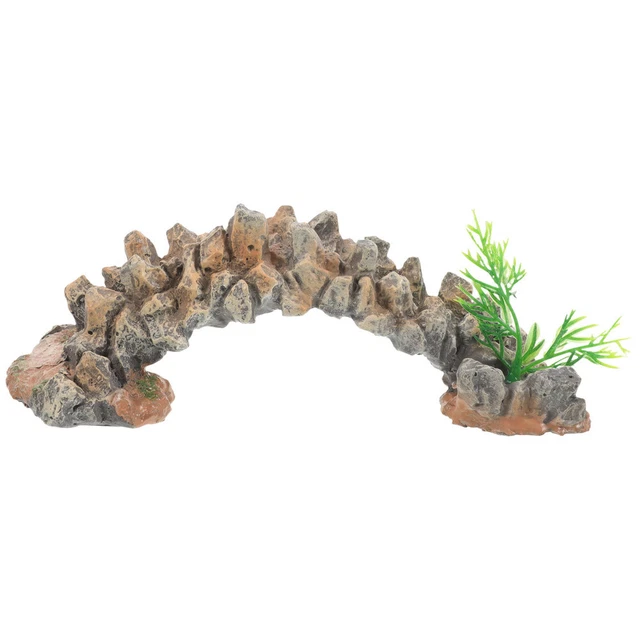 Miniature Bridge Figurine Bonsai Landscape Bridge Adornment Small Resin Bridge