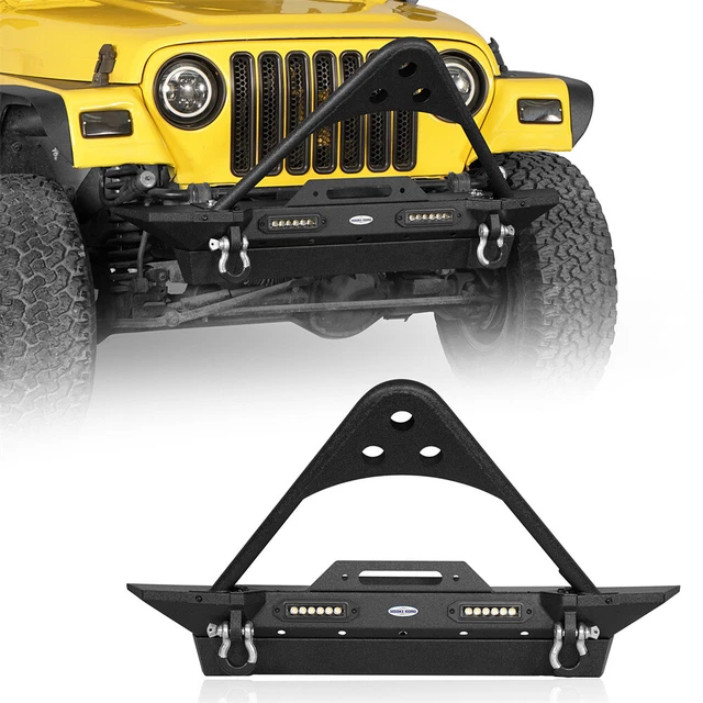 STINGER BULL BAR Front Bumper w/Winch & Skid Plate For Jeep Wrangler YJ