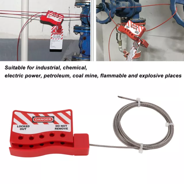 Adjustable Lockout Tagout Cable Lock Stainless Steel 6.56ft Length Reusable ZOK