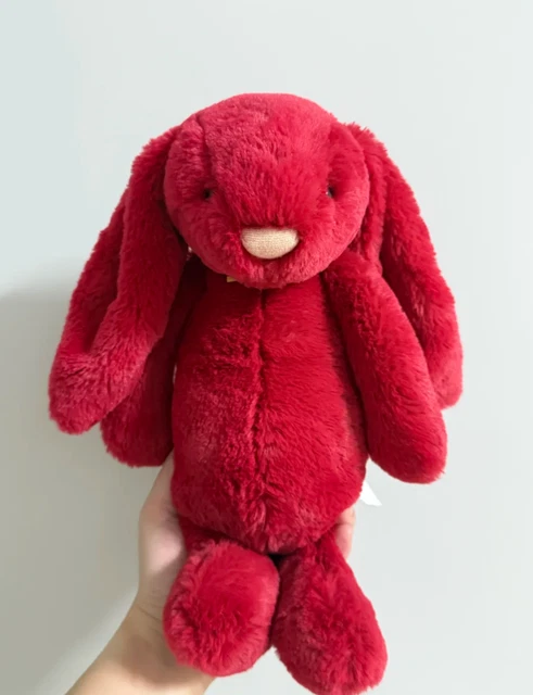 JELLYCAT BASHFUL LUXE Bunny Scarlett 23cm Medium Plush Toy New w/Tags ...