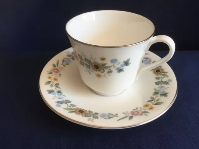 Royal Doulton Pastorale tea cup & saucer (very minor rim gilt wear)