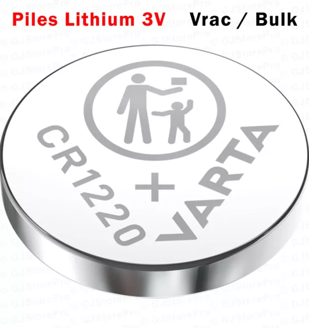 Piles Bouton VARTA CR2032 CR2016 CR2025 CR2430 CR2450 CR1220 CR1620 V13GA VRAC 2