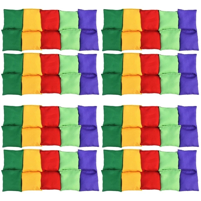 80 piezas Bolsas Pequeñas de Frijoles Al aire libre Juego de Lanzamiento Beanbag Niños Lanzamiento Accesorios de Juego