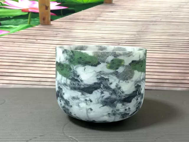Camouflage Color Design 432Hz Frosted F Heart Chakra Crystal Singing Bowl 8"